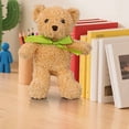 thumbnail image 4 of Cute Plush Teddy Bear with Green Bow, Soft Fluffy Stuffed Animal Toy for Kids, 4 Color Options, Perfect for Easter Gifts, Bedroom Decor & Playtime Companions, 4 of 7