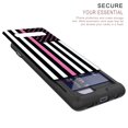 thumbnail image 2 of Galaxy S10+ Case, Duo Shield Slim Wallet Case + Dual Layer Card Holder For Samsung Galaxy S10+ [NOT S10 OR S10e] (Released 2019) Thin Pink Line Flag, 2 of 6