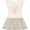 Natural with Stripes, variant on Inktastic Grandpa's Sweetie Pie with Pink Hearts Girls Toddler Dress