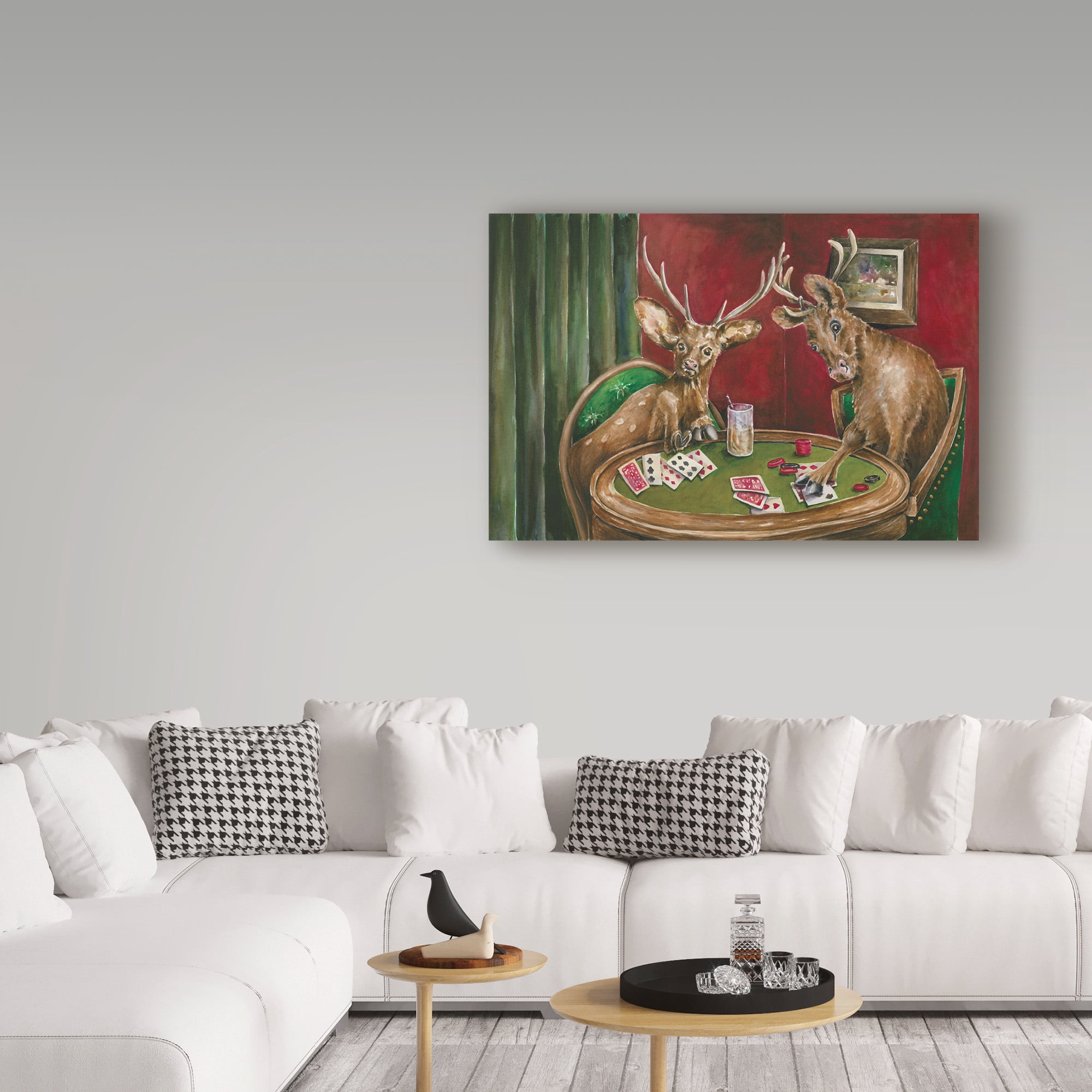 Trademark Fine Art 'Reindeer Games' Canvas Art by Charlsie Kelly