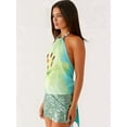 thumbnail image 4 of Women'S Y2k Halter Tank Floral Print Open Back Top Sleeveless Tie Cropped Top Summer Street Style Green L, 4 of 8