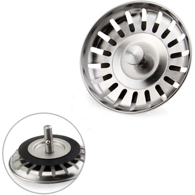 Colador de repuesto de acero inoxidable para fregadero de cocina, colador de tiro descendente, cesta de filtro, filtro de tapón de desecho