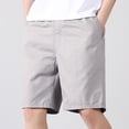thumbnail image 5 of Mens Shorts, Men's Flat Front Shorts Classic Cotton Twill Chino Shorts Relaxed Fit Adjustable Waist Bermuda Shorts for Summer, 5 of 8
