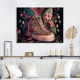 thumbnail image 2 of Designart Floral Pink Sneakers Art I Canvas Wall Art, 2 of 5