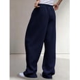 thumbnail image 6 of Men's Sweatpants Baggy Heavyweight Fleece Wide Leg Drawstring Sweat Pants Casual Lounge Mens Joggers with Pockets Slacks, 6 of 13
