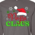 thumbnail image 4 of Inktastic Papa Claus with Christmas Santa Hat and Snowflakes Long Sleeve T-Shirt, 4 of 5