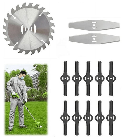 Lawn Mower Accessories Kit 14 Pieces, Including Electric Weeding Blades, Spare Diamond Lawn Mower Blades,Electric Lawn Mower Accessories,Cordless Lawn Mower With Battery Powered Metal Blades