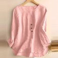 thumbnail image 2 of Afdoent Womens Tops Solid Color Notched Collar Button Up Shirt Casual Stylish Elegant, 2 of 4