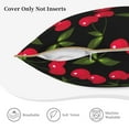 thumbnail image 5 of Kll Cherry Decorative Throw Pillow Covers Velvet Soft For Couch Sofa Bedroom Living Room Outdoor -20"X20", 5 of 8