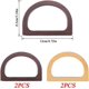 thumbnail image 3 of 4 Uds. Asas para bolsos, asas de madera de alta calidad, asas redondas de madera en forma de D, en stock, 3 of 5