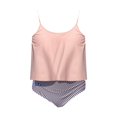 thumbnail image 2 of Gibobby Conjunto de Bañador Sexy Trajes de baño de mujer Traje de baño de playa de bikini halter hueco sexy de talle colorido(Rosa,CH), 2 of 4