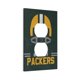 thumbnail image 2 of Panel de interruptores de pared con marco romano de cuero simple para interruptores de luces Packers Switching Panel de interruptores de luz simple, doble o con tirador, 2 of 8
