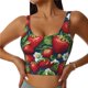 thumbnail image 1 of Fotbe Strawberry2 Sujetador Deportivo Largo sin Aros para Mujer con Almohadillas y Soporte Medio, Transpirable y Absorbente, Camiseta Tipo Chaleco o Tank Top-X-Large, 1 of 8