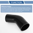 thumbnail image 4 of Ofertas Únicas 1 pieza Manguera de Silicona para Coche Negra Universal ID 80-90mm 3.15-3.54" Longitud 120mm 4.72" 45°, 4 of 7