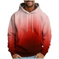 thumbnail image 2 of Mens Plus Size Hoodies Big & Tall M-4X Fleece Lined Sweatshirts with Front Pocket Long Sleeve Gradient Printed Loose Pullover Workout Hoodie Tops, 2 of 5