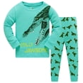 thumbnail image 3 of Conjuntos de Pijamas de dinosaurio de Navidad para niños de 3 a 8 años, ropa de dormir a rayas, Pijamas de Papá Noel para bebés, 3 of 3