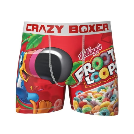 Fruit Loops Underwear Mens Large Crazy Boxer Brief Kelloggs Frosted Flakes  Funny
