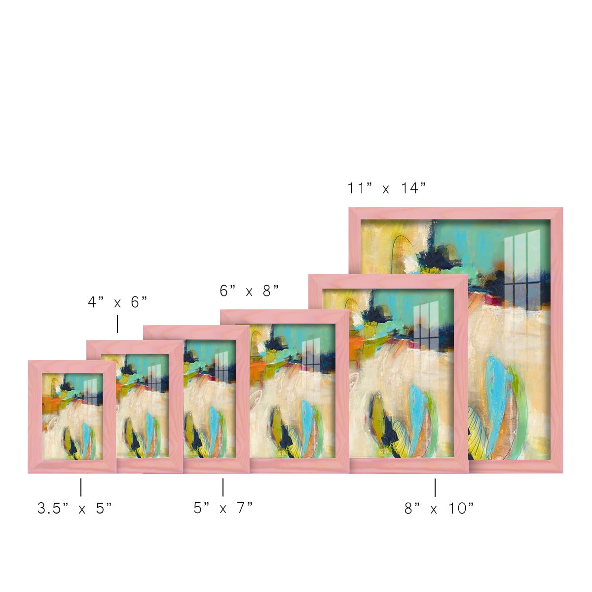 It All Adds Up - Framed Print w/glass - Sunset Pink