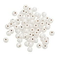 thumbnail image 5 of GUOOL 5x100 Pieces Pearl White Painted Wooden Beads Spacer Beads Jewelry Making 8mm, 5 of 9