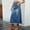 Blue, variant on Mqqzkk Women's Denim Long Skirts Spring summer Casual Wear Tassel Hem Skirt Casual Mid Length Skirt With Pockets