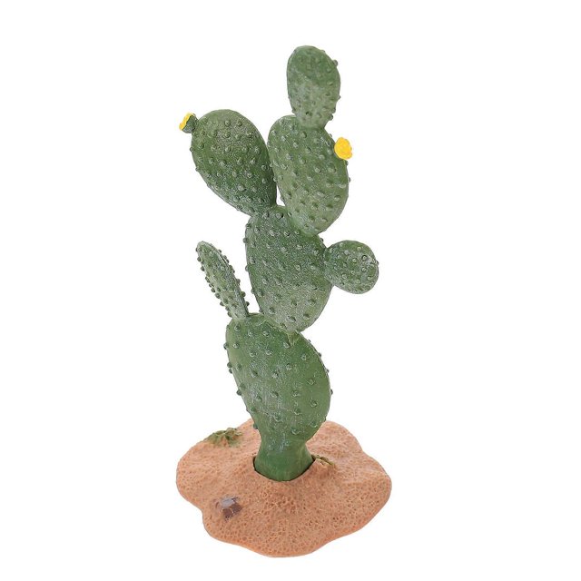 Cactus Model Decor Simulation Cactus Shape Ornament Home Decoration Green Resin 1Pack