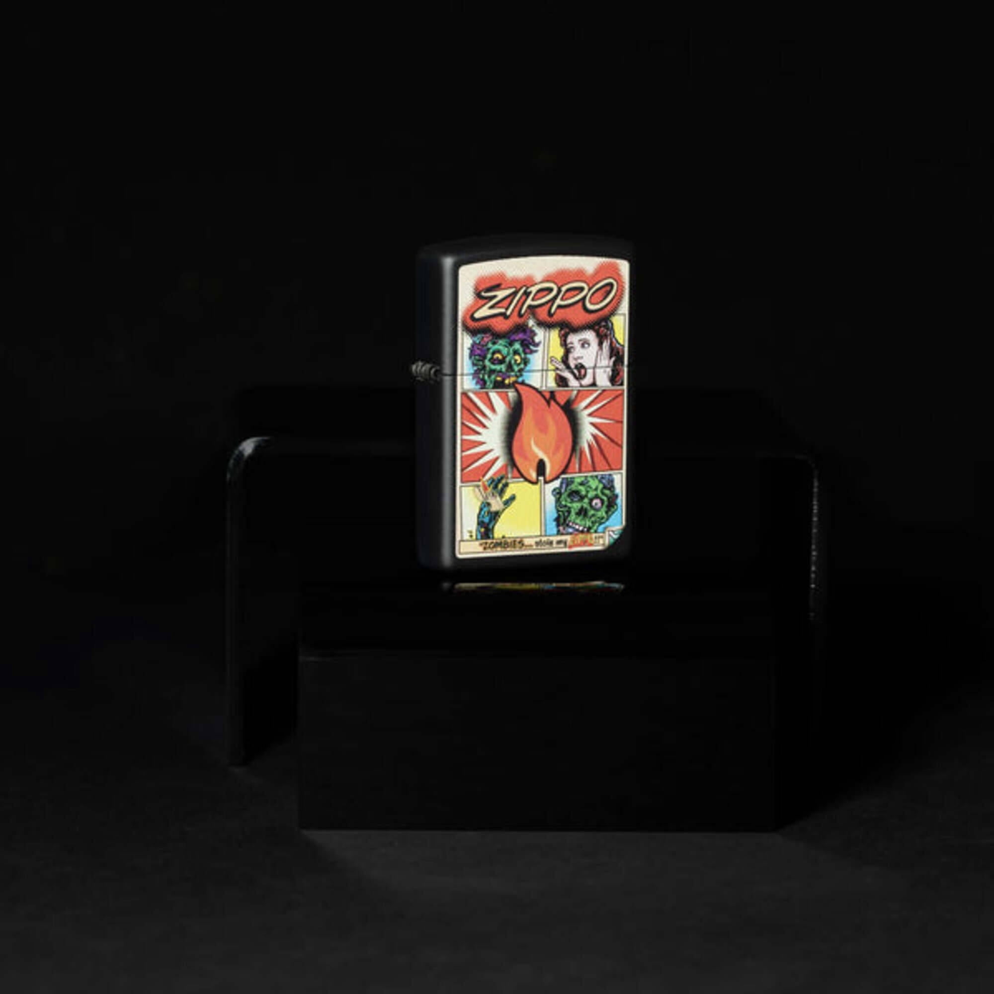 Zippo 46229 Comic Zombies Design Black Matte Windproof Lighter
