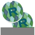 thumbnail image 1 of Carolines Treasures CJ1020-RCARC Initial R Monogramme Bleu Argoyle Ensemble de 2 Porte-Gobelet Voiture Coaster, 1 of 1