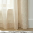 thumbnail image 4 of Better Homes & Gardens Embroidered Border Rod Pocket/Back Tab Single Curtain Panel, 1-Piece, Papyrus Beige, 50" W x 84" L, 4 of 5