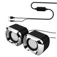 thumbnail image 4 of OUNONA Lot de 2 Haut-Parleur Compact pour Ordinateur Portable avec Contrôle du Volume Noir pour Amateurs de Musique Rentrée des Classes, 4 of 8