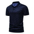 thumbnail image 1 of Fankiway Chemise Décontractée à Manches Courtes pour Hommes, Col Rabattu, Chemise à Boutons Imprimés, 1 of 4
