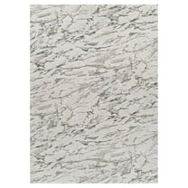 Couristan Sonnet Marbre 5'3" x 7'6" Grey and Black Indoor Area Rug