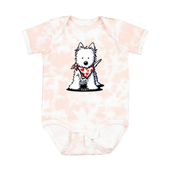 Inktastic Westie in Bandana Boys or Girls Baby Bodysuit