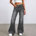 thumbnail image 2 of Vividxx Stretch Denim Flared Bootcut Jeans High Waist Slim Fit Trousers With Bottom Long Length Fashion Clothing, 2 of 6