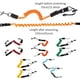 thumbnail image 4 of Naiovety Paquete de 2 Kayak Paddle Leash Cuerda Elástica Canoa Caña de pescar Lazo de seguridad Cordón Hebilla de cinturón Accesorios para Ropa Deportiva, Zapatos Naranja, 4 of 6