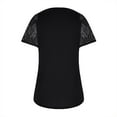 thumbnail image 6 of Meichang Plus Size Tops for Women Lace Short Sleeve Peplum Tunic Top Dressy Casual V Neck Wrap Shirts Summer Comfy Pleated Babydoll Blouse, 6 of 9