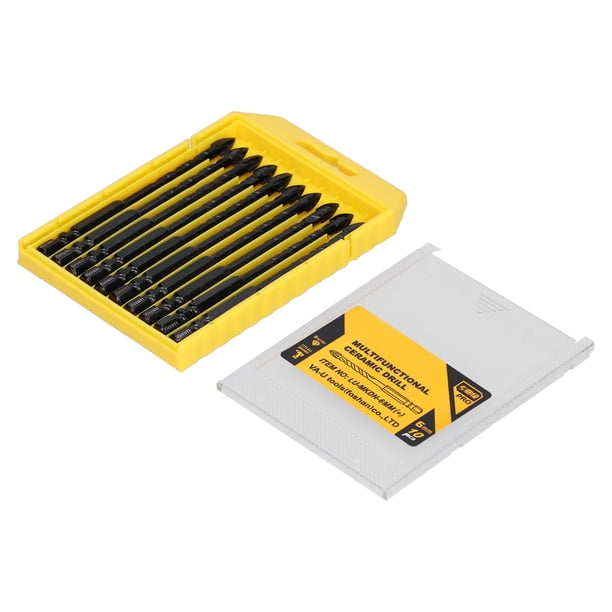 Brocas para madera, 10 brocas para hormigón negro, herramientas de perforación, artesanía excepcional