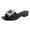 Black, variant on Xunlbb Clearance, Women's Oversized Chunky Rhinestone Flat Flip-flops