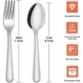 thumbnail image 2 of 24-piece Forks and Spoons Silverware Set, Food Grade Stainless Steel Flatware Cutlery Set for Home, Kitchen and Restaurant, 12 Dinner Forks and 12 Dinner Spoons, Mirror Polished&Dishwasher Safe, 2 of 7