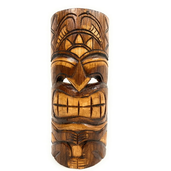 Happiness Tiki Mask 12" - Antique Finish hand Carved | #bag1505630