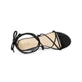 thumbnail image 4 of BLISSFUL STEP Sandales pour Femmes Talons Compensés Lacets Noir 6, 4 of 6
