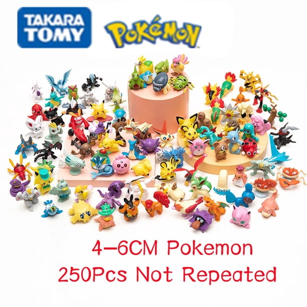 Figuras de Anime de Pokémon de gran tamaño, modelo de acción de 10/20/30/40/50 piezas, juguete bonito, Pikachu genuino de 4-6CM, regalo de cumpleaños para niños