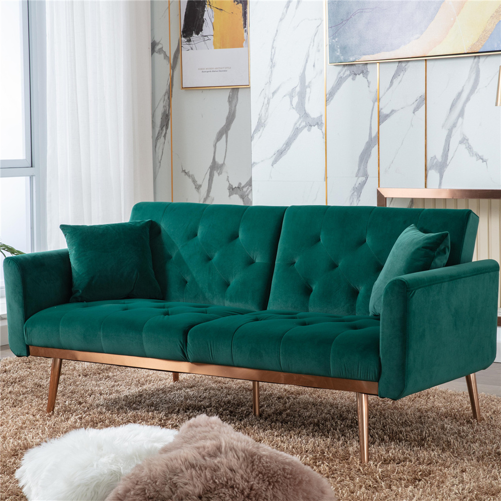 Convertible Sofa Sleeper Bed, SEGMART Modern Fabric Futon Sofa Bed with