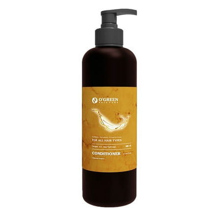 Organic Argan Oil Conditioner (500ml, 16.9oz), Premium Natural Hair-Care for Women, Infused with Healthy Nutrient that Leaves Hair Smooth, Frizz-Free & Shiny, Great for Any Hair, Straight, Wavy