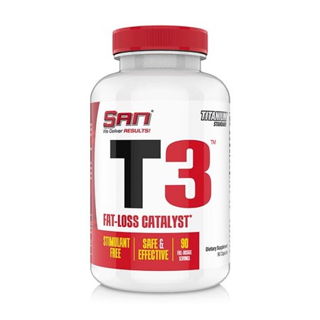 T3 Stimulant Free Fat Loss Supplement - Thyroid and Metabolism Support, Natural, Non-Caffeinated Formula, 90 Capsules