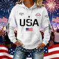 thumbnail image 6 of AHMOMEI Women's 250th Anniversary Print Shirt America 1776-2026 250th Anniversary Waffle Hoodie 4th of July Hooded Sweatshirt Women, 6 of 6