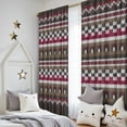 thumbnail image 5 of Blackout Kids Curtains,Boho Red Knitted Ethnic Pattern Childrens Insulated Curtains Set Of 2,Bedroom Essentials,Toddler Room Decor 52x84in(132x213cm), 5 of 5