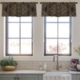 thumbnail image 3 of LALILO Kitchen Curtain Valance Geometrical Art Gold And Rod Pocket Window Curtain 52"x 18" Set of 2, 3 of 5