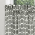 thumbnail image 3 of Achim Bedford Rod Pocket Light Filtering Curtain Tier Pair, Grey, 58" x 36", 3 of 5