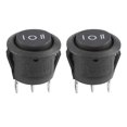 thumbnail image 3 of 2 x AC 6A/250V 10A/125V 3 Pin SPDT ON/OFF/ON 3 Position Round Boat Rocker Switch, 3 of 5