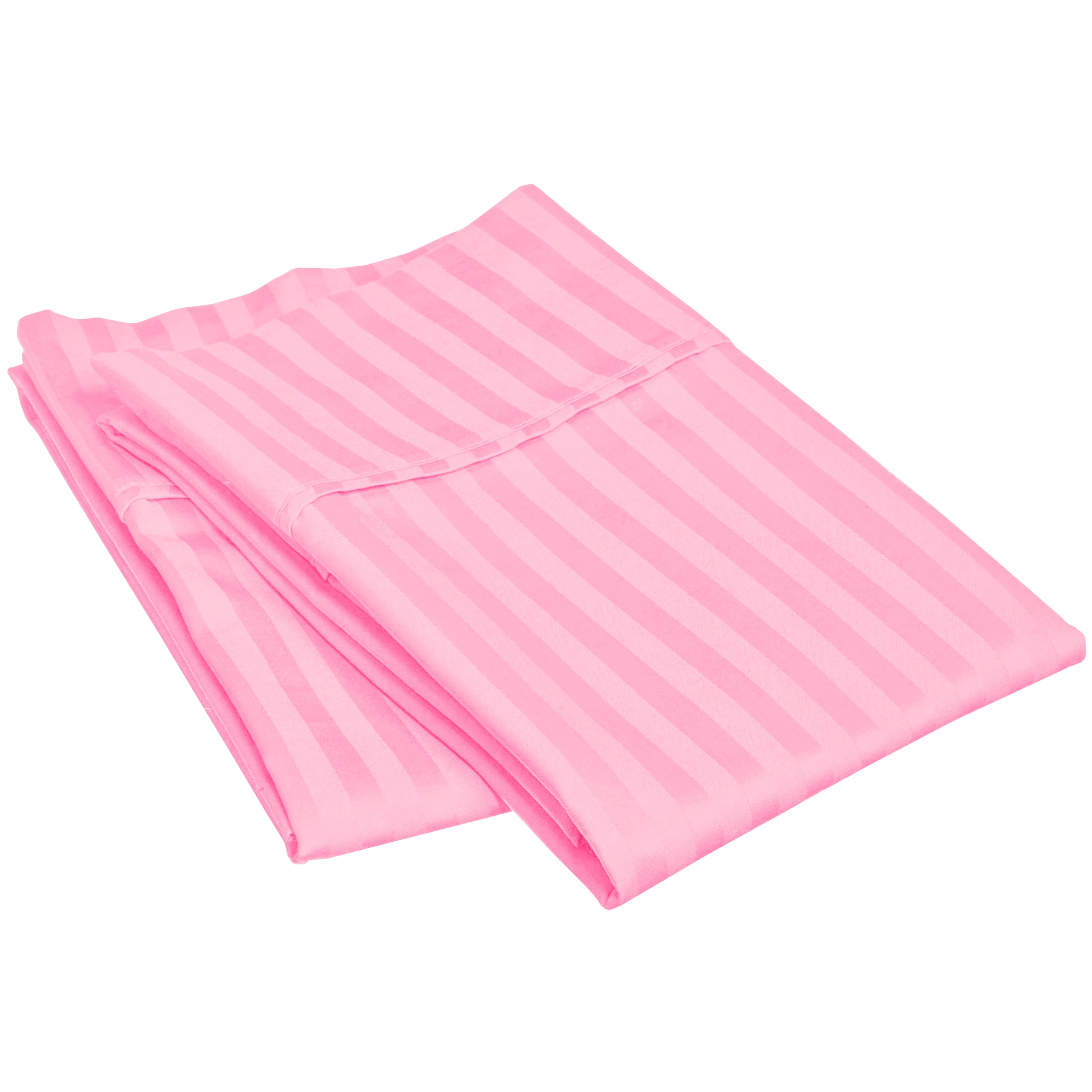 1500 Series King Pillow Cases (Pair) Microfiber Stripe, Pink